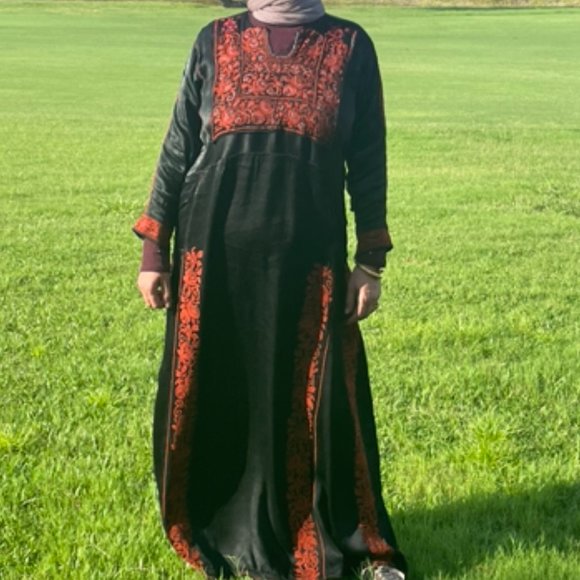 Dresses & Skirts - 1920-1930 Rare Vintage Palestinina Handmade Embroidery  Dress Thobe Kaftan